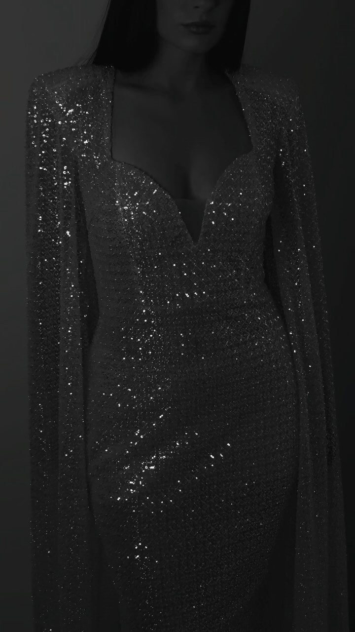 Long Sleeve Sequin Dress