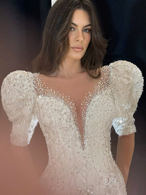 Puff Sleeve Wedding Dress