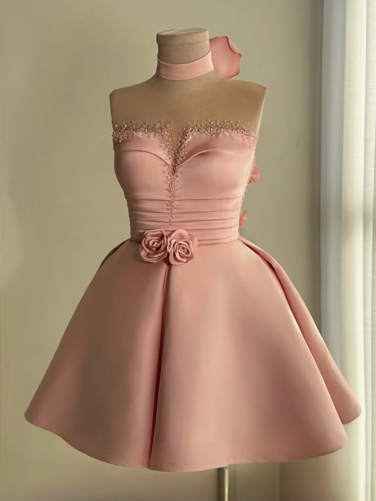 Baby Pink Mini Dress
